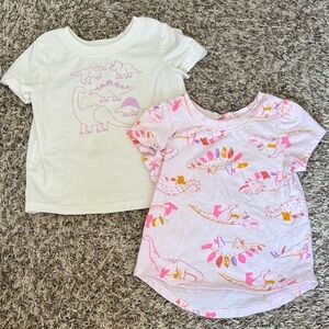 Cat & Jack Dino set - Pink and Orange - white purple Graphic Tees